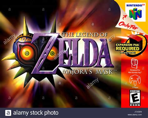 The Legend Of Zelda Majoras Mask Original N64 Game Box Art Stock Photo