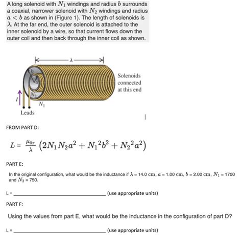 Solved A Long Solenoid With N1 Windings And Radius B Chegg Com