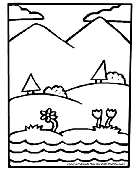 Download and print these seven days of creation coloring pages for free. The Third Day - PreK-3 - Bible Creation Story Coloring ...