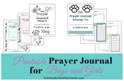 Free Printable Prayer Journals For Boys And Girls