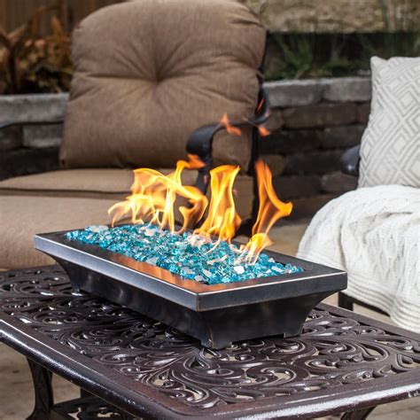 Lakeview Outdoor Designs Lavelle 18 Inch Table Top Natural Gas Fire Pit Oil Rubbed Bronze