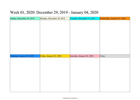 Download for free editable october 2021 calendar in excel format, download schedule october 2021 calendar… 5+ Free Printable Weekly Planner Calendar 2020 Template ...