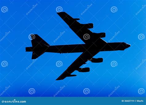 B 52 Bomber Jet Silhouette Royalty Free Stock Images Image 3660719