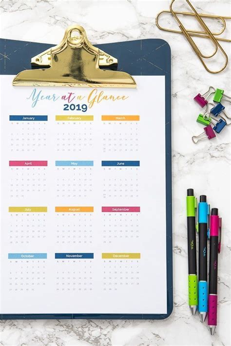 Calendar Template Year At A Glance School Calendar Blank At A Glance