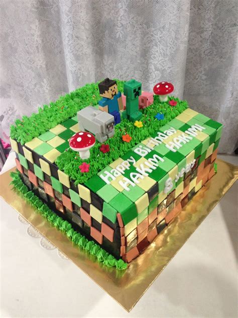 Ninie Cakes House Minecraft Birthday Cakes Theme Mine Craft