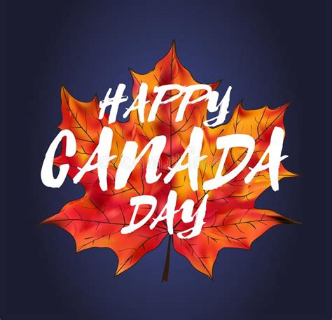 Happy Canada Day Holiday Celebrate Card Stock Illustration