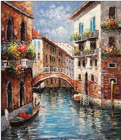 Venice Oil Painting Peinture De Venise Peinture De La Ville