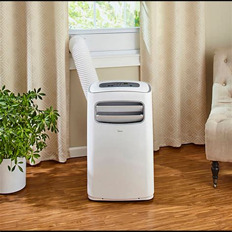 The upside of a portable air conditioner—that it isn't bolted to a window—is also its downside. 10,000 BTU Midea EasyCool Portable Air Conditioner White ...