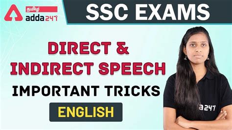 Direct Indirect Speech Important Tricks English For All Ssc
