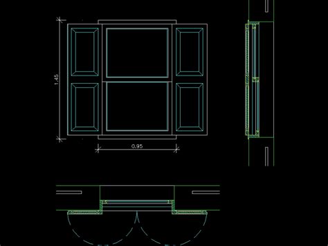 Bloques Autocad Ventanas Batientes En Planta Y Alzado 2d Dwg Dwgautocad