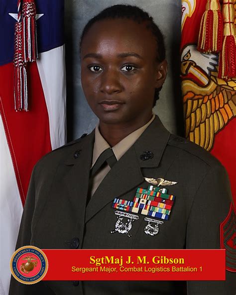 Sergeant Major J M Gibson 1st Marine Logistics Group Leaders