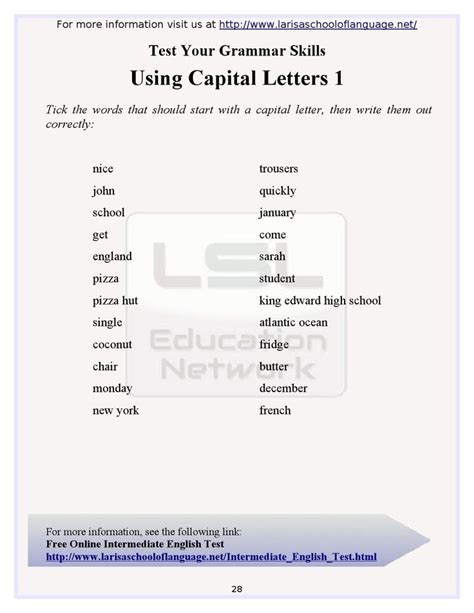 101 English Grammar Worksheets For English Learners English Grammar