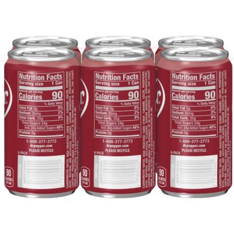 dr pepper® soda mini cans 6 pk 7 5 fl oz fry s food stores