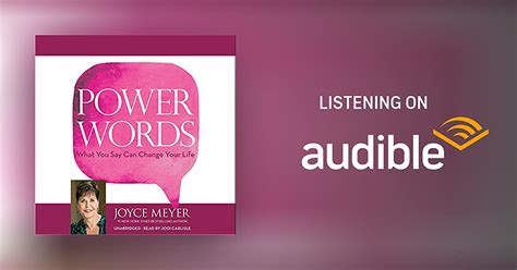 Power Words By Joyce Meyer Audiobook Audibleca