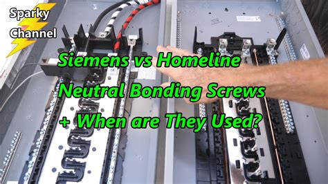 Siemens Vs Homeline Neutral Bonding Screws When Are They Used Youtube