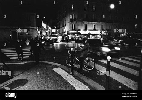 Paris Street Photography Zebra Crosiing Scene In Paris Boulevard De