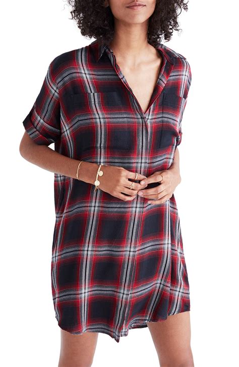 Madewell Courier Plaid Shirtdress Nordstrom