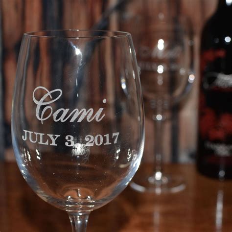 2 Personalized Crystal Wine Glasses 16 Oz Created By You