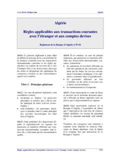 Alg Rie R Gles Applicables Aux Transactions Courantes Avec Alg Rie R Gles