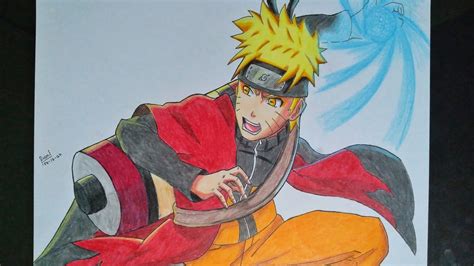 Drawing Naruto Sage Mode Rasengan Youtube