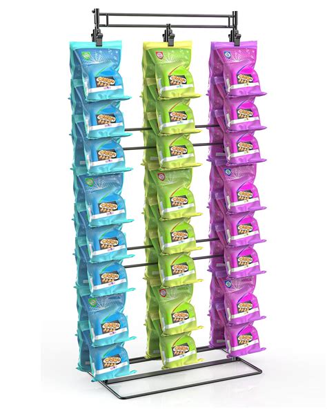 Buy Eazy2hd Upgraded Potato Chip Rack Display With 54 Clips 3 Row Chip