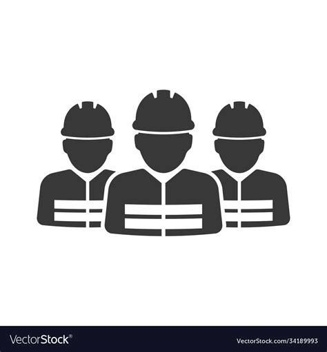 Construction Workers Group Icon Images Royalty Free Vector