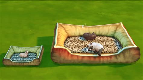 Sims 4 Ccs The Best Functional Largesmall Beds And House Cats