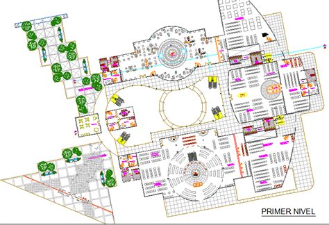 First Floor Layout Plan Details Of City Shopping Mall Dwg File Cadbull