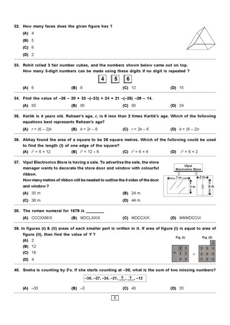 Cut each circle into eighths. Class VI Maths Olympiad Exam Sample Question Papers - 2020 2021 EduVark