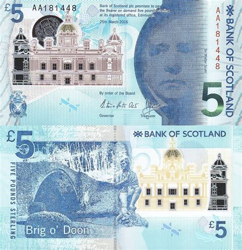 Banknote World Educational Scotland Scotland 5 Pounds Banknote