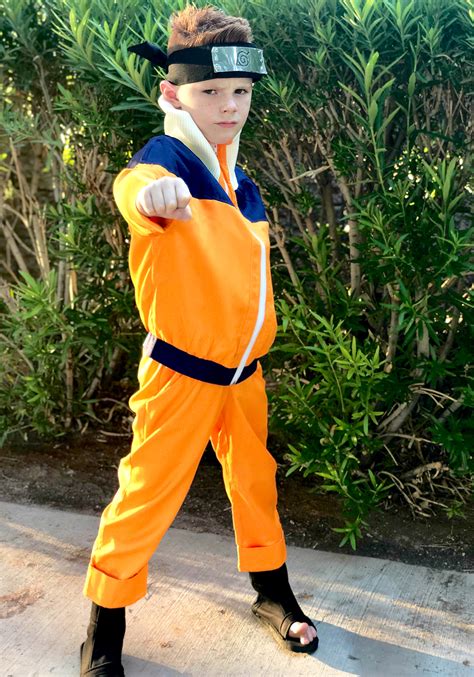 Child Size Uzumaki Naruto Childhood Cosplay Costume