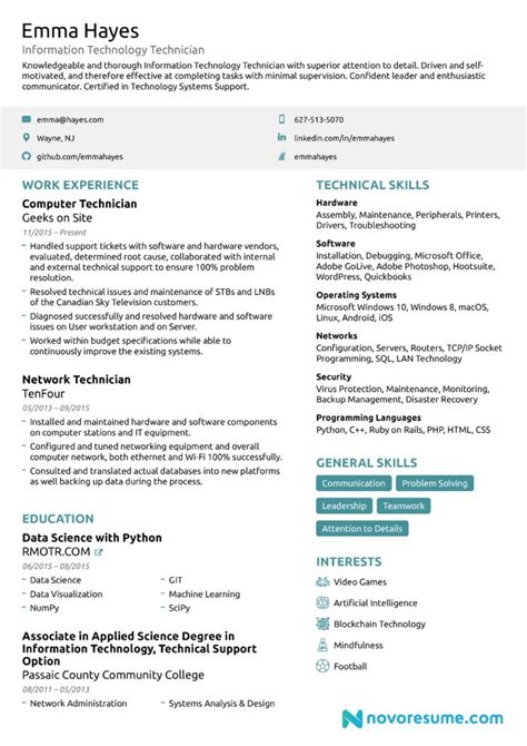 For those with excellent writing skills, these simple resume format for freshers in word file serve as a guideline while others can create a great one by simply filling in relevant details, sans altering the language. It Resumes Samples - Resume format