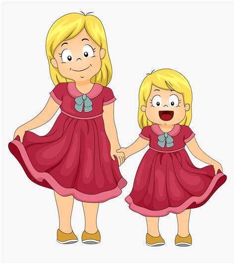 Sister Clip Art Two Sisters Clipart Hd Png Download Transparent