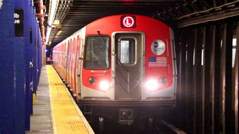 Mta New York City Subway Canarsie Bound Supreme Wrapped R143 L Train Dekalb Avenue Youtube