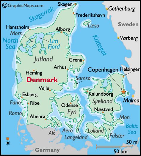 Denmark Map And Denmark Satellite Images