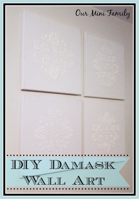 Diy Damask Wall Art Painting Projects Painting Crafts Craft Projects