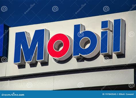 Mobil Gas Station Sign Editorial Image Image Of Change 197843545