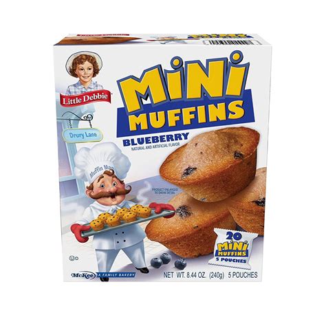 Little Debbie Blueberry Mini Muffins 20 Travel Pouches Of Bite Size Muffins Baked With Real