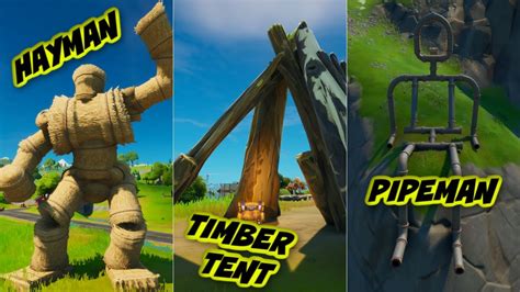 Fortnite Hayman Pipeman And Timber Tent Trick Shot Mission Fortnite