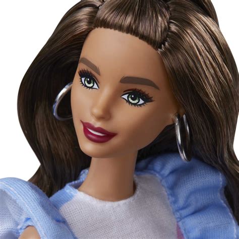Barbie Fashionistas Doll With Long Brunette Hair And Prosthetic Leg Wearing Sweater Dress And