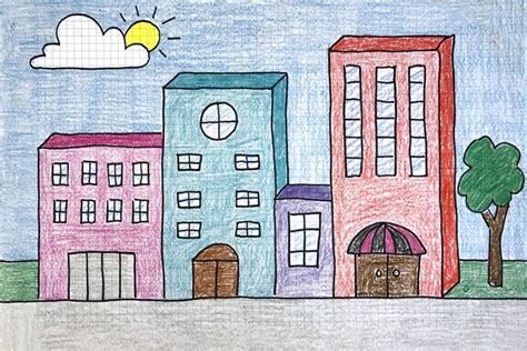 How To Draw Easy 3d Buildings · Art Projects For Kids Kids Art