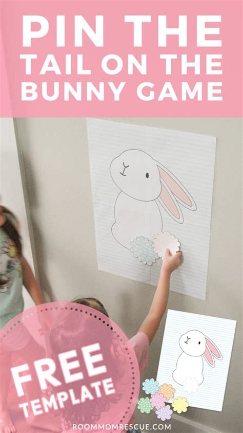 Diy Pin The Tail On The Bunny Easter Game Room Mom Rescue