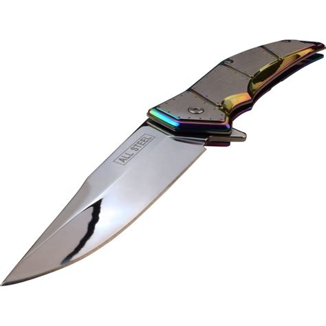 Spring Assist Folding Knife Mtech All Steel 375 Blade Tact
