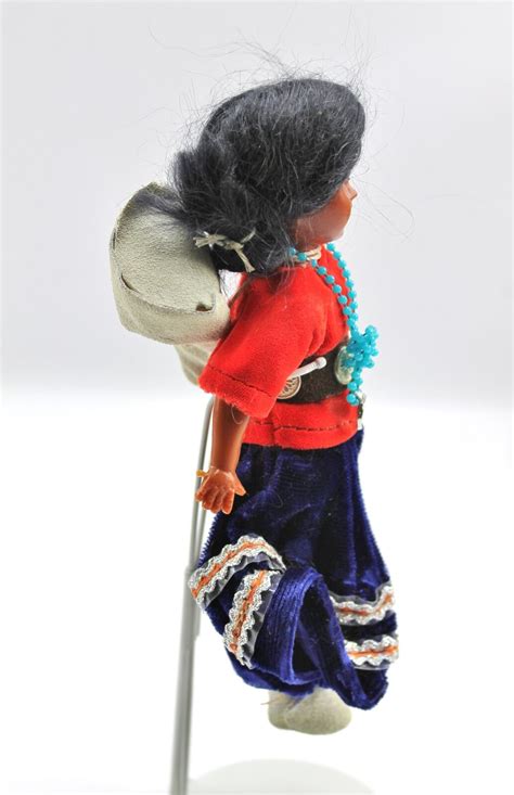 Vintage 7 5 Navajo Plastic Woman And Papoose Sleep Eye Native American Doll Ebay