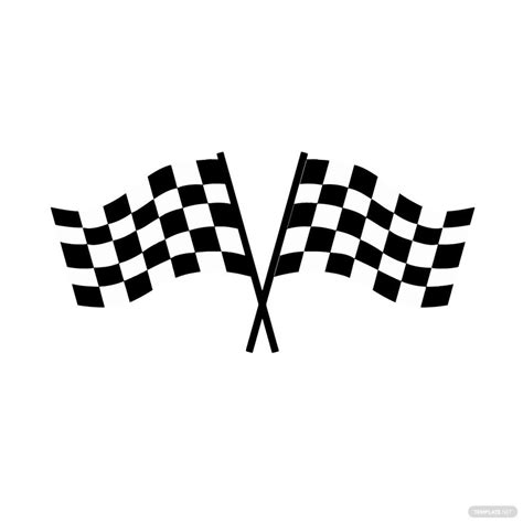 Free Double Checkered Flag Clipart Illustrator Template Net