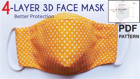 41 free face mask sewing patterns approved by 64 hospitals (+ pdf printables). BETTER PROTECTION With 4-Layer 3D Face Mask | DIY Mask ...