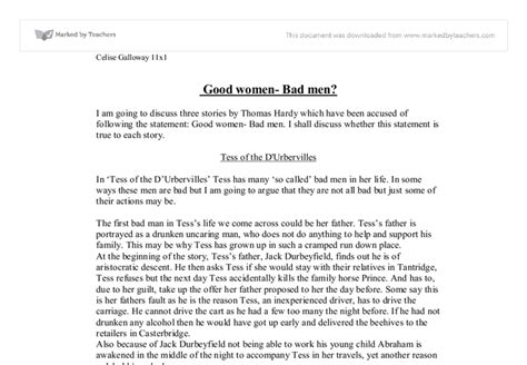 good women bad men a level english marked by