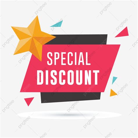 Special Discount Banner With Star And Geometric Shapes, Sale, Discount ...