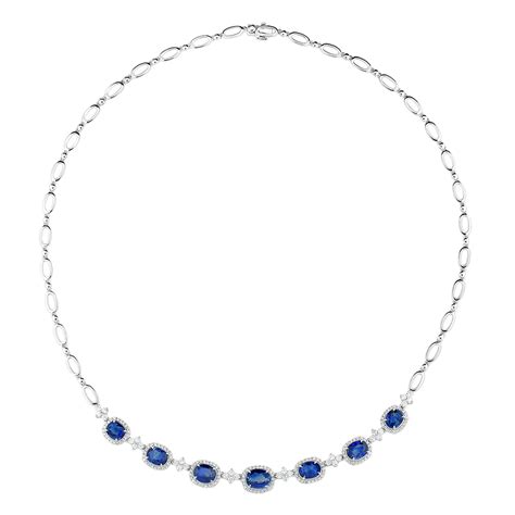 Sapphire Diamond Necklace Snnel00232 Chong Hing Jewelers