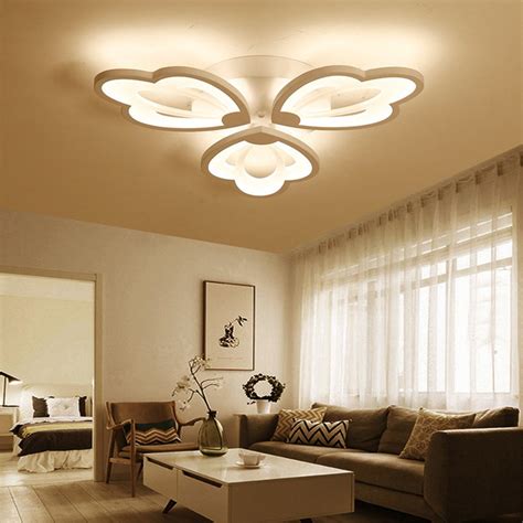 Dimmable Led Ceiling Light Modern Metal Acrylic With Remote Control